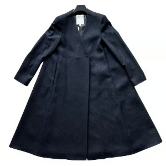 NWT Mango x Leandra Medine Recycled Navy Wiol Oversized Coat - Picture 4 of 7